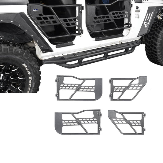 Tubular Doors Half Doors(07-18 Jeep Wrangler JK 4 Door)-LandShaker