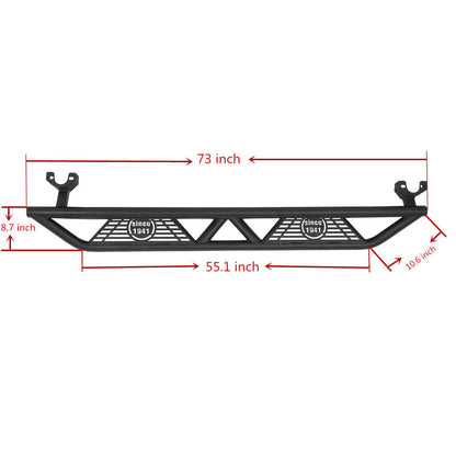 BLADE Side Steps Rocker Guard Nerf Bars(07-18 Jeep Wrangler JK JKU 4 Door)-LandShaker