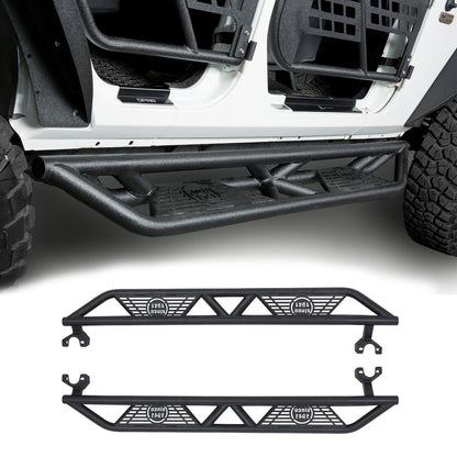 BLADE Side Steps Rocker Guard Nerf Bars(07-18 Jeep Wrangler JK JKU 4 Door)-LandShaker