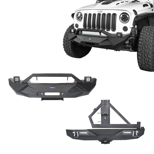 Blade Stubby Front Bumper & Different Trail Rear Bumper Combo(07-18 Jeep Wrangler JK)-LandShaker