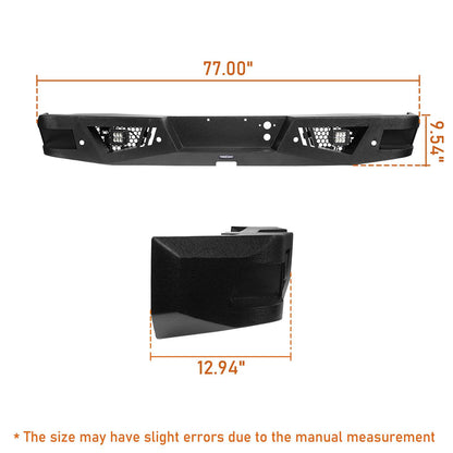 Chevrolet Rear Bumper w/LED Floodlights(07-18 Chevy Silverado 1500)-LandShaker