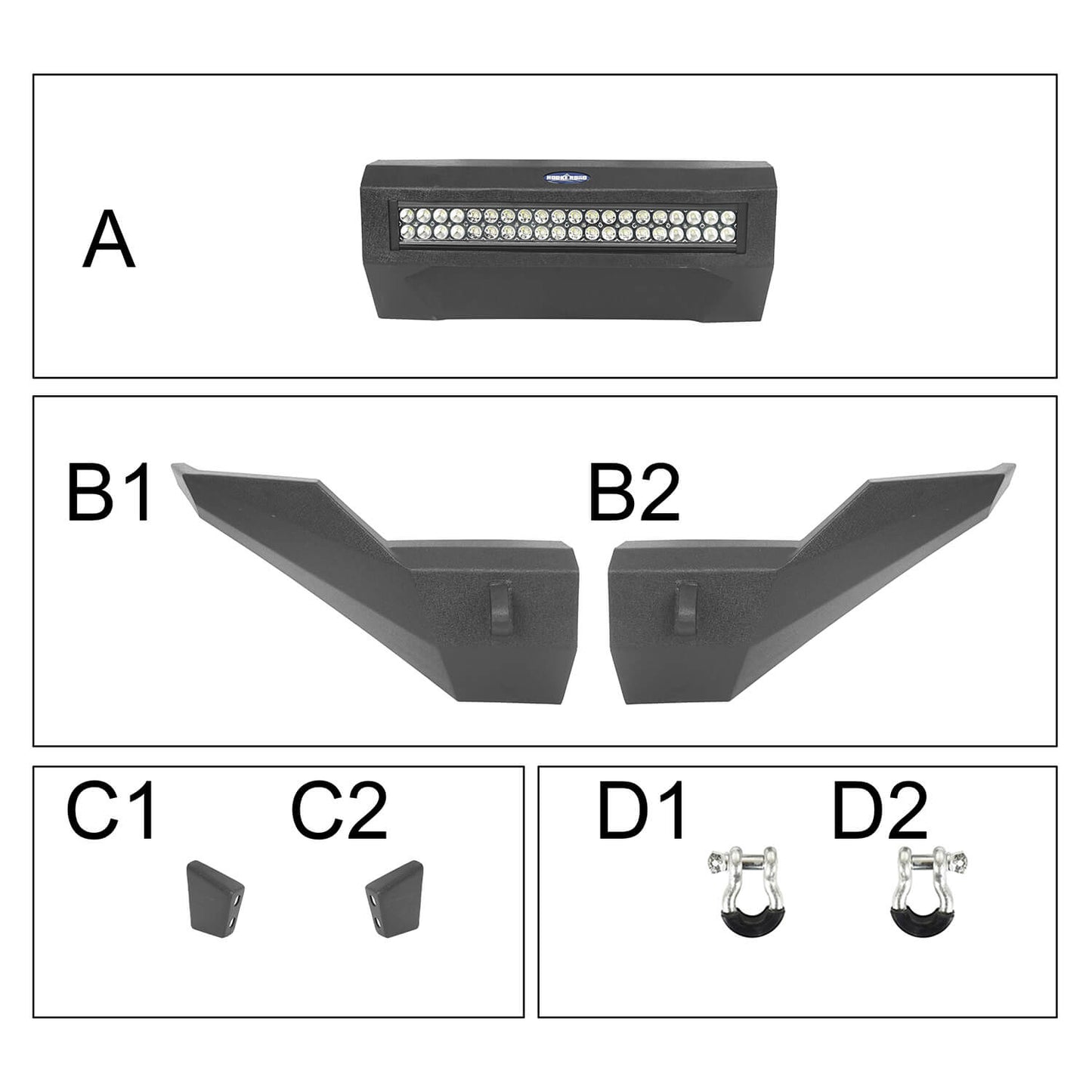 Full Width Front Bumper / Rear Bumper / Roof Rack(13-18 Dodge Ram 1500 Crew Cab & Quad Cab,Excluding Rebel)-LandShaker