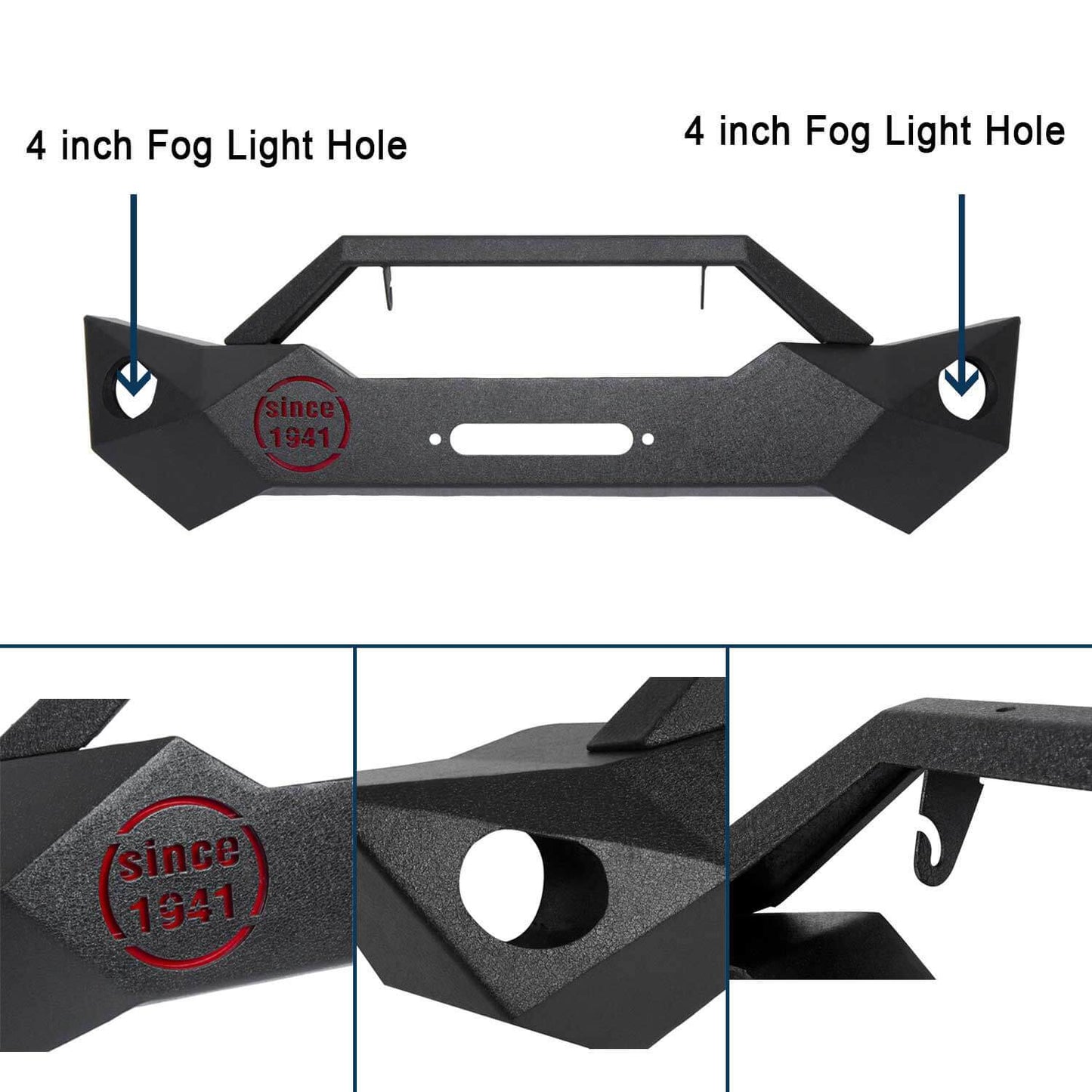 Fragmentation Stubby Front Bumper(07-18 Jeep Wrangler JK)-LandShaker