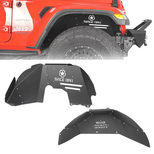 Front & Rear Inner Fender Liners(18-24 Jeep Wrangler JL)-LandShaker