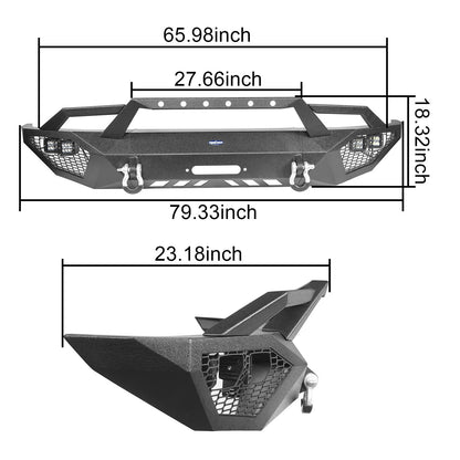 Full Width Front Bumper / Back Bumper / Roof Rack for 2014-2021 Toyota Tundra Crewmax b5000+b5003+b5004 22