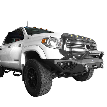 Full Width Front Bumper / Back Bumper / Roof Rack for 2014-2021 Toyota Tundra Crewmax b5000+b5003+b5004 4