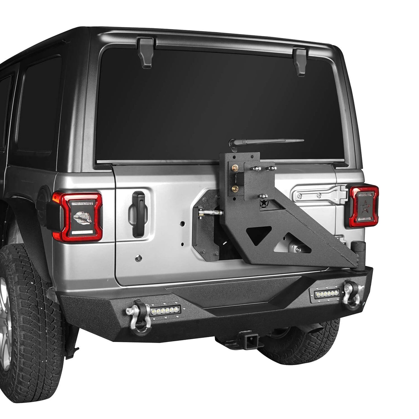 Front Bumper & Rear Bumper w/Tire Carrier(18-25 Jeep Wrangler JL)-LandShaker