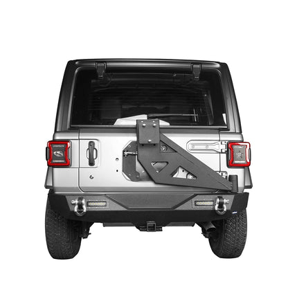 Front Bumper & Rear Bumper w/Tire Carrier(18-25 Jeep Wrangler JL)-LandShaker