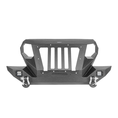 Front Grill & Bumper w/2 D-Rings & Winch Plate Off Road(97-06 Jeep Wrangler TJ)-LandShaker