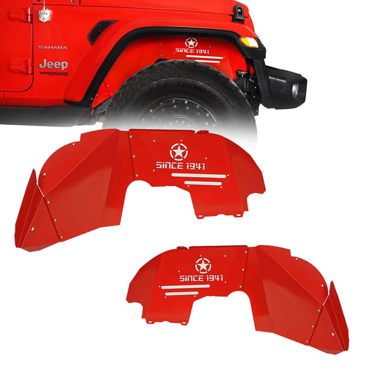 Front Fender Liners(18-24 Jeep Wrangler EXC 20 Rubicon & 20-24 Jeep Gladiator EXC Mojave)-LandShaker