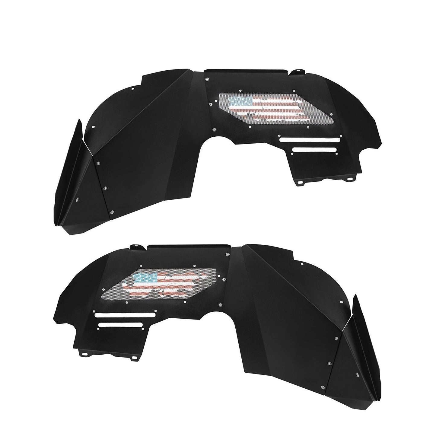 Front Inner Fender Liners Distressed USA Flag(18-24 Jeep Wrangler JL Sahara)-LandShaker