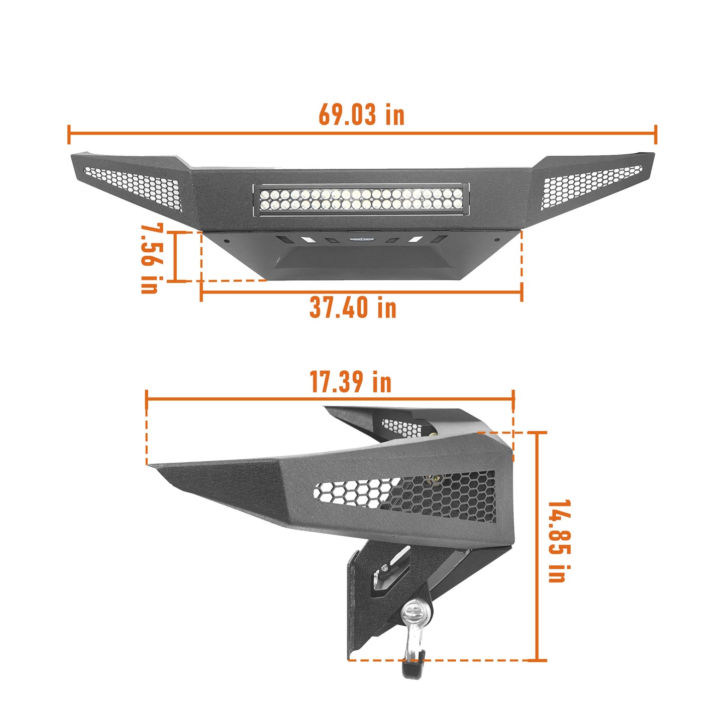 Full Width Front Bumper & Rear Bumper for 2005-2011 Toyota Tacoma  - LandShaker 4x4 b40084011-9