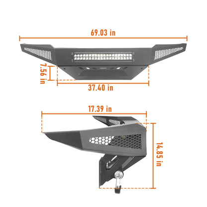 Full Width Front Bumper & Rear Bumper for 2005-2011 Toyota Tacoma  - LandShaker 4x4 b40084011-9