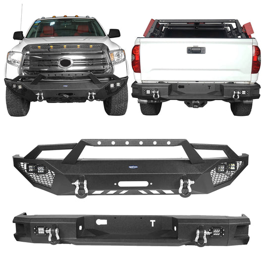 Tundra Full Width Front Bumper & Rear Bumper for 2014-2021 Toyota Tundra b5000+b5003 1