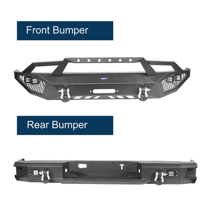 Tundra Full Width Front Bumper & Rear Bumper for 2014-2021 Toyota Tundra b5000+b5003 3