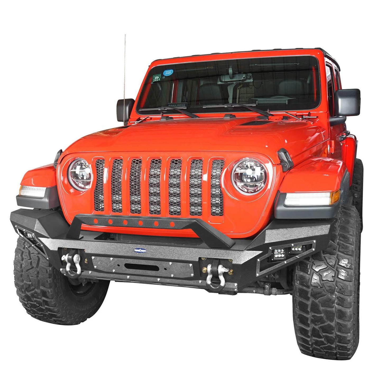 Full Width Front Bumper w/Winch Plate(20-24 Jeep Gladiator JT)-LandShaker