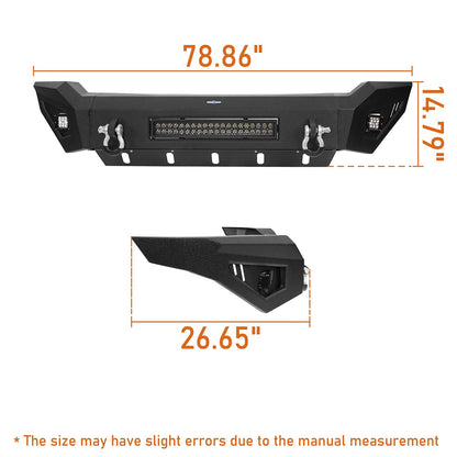 Full Width Front Bumper w/120W LED Light Bar(06-08 Ram 1500)-LandShaker