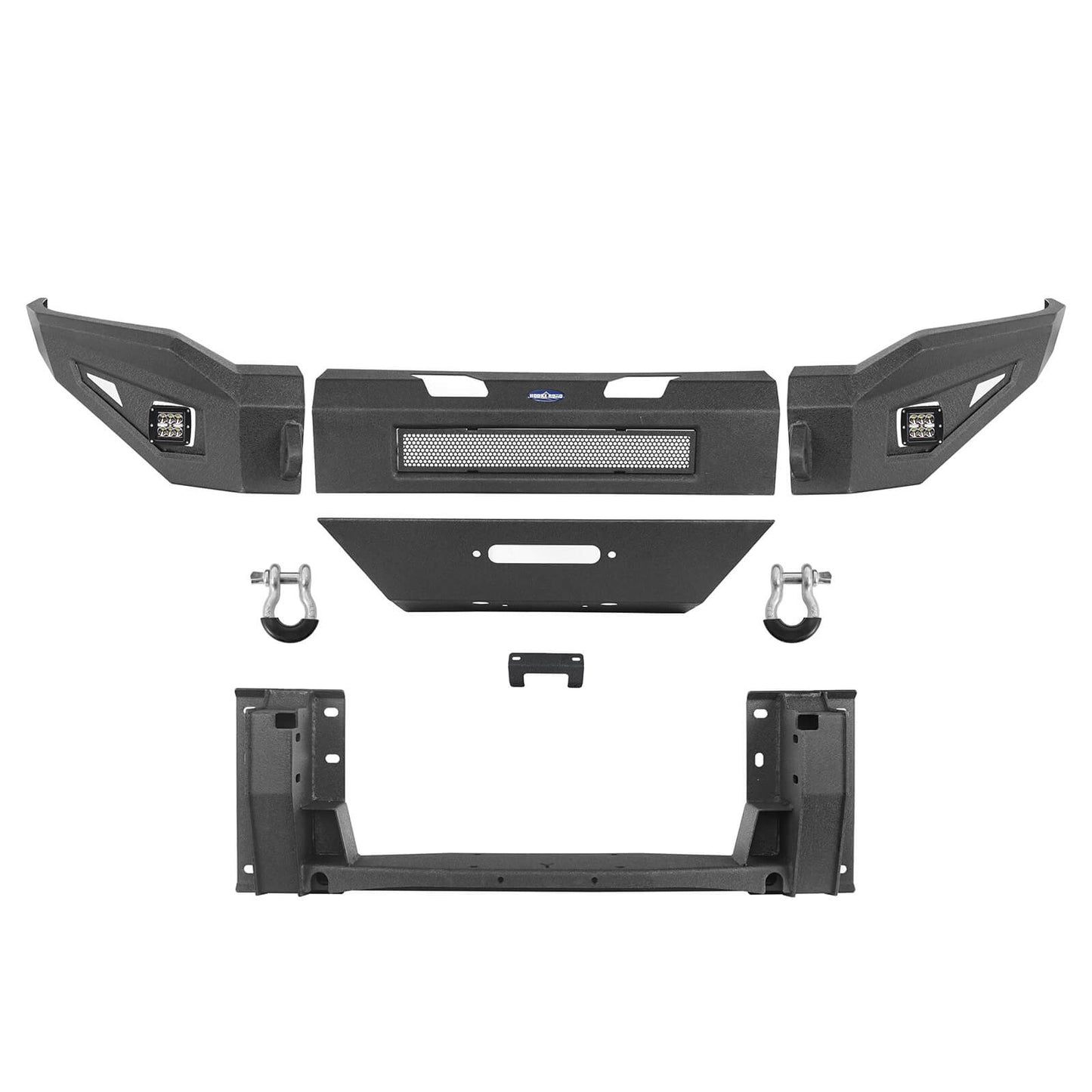 Full Width Front Bumper w/Winch Plate & LED Light Bar(19-24 Ram 2500)-LandShaker