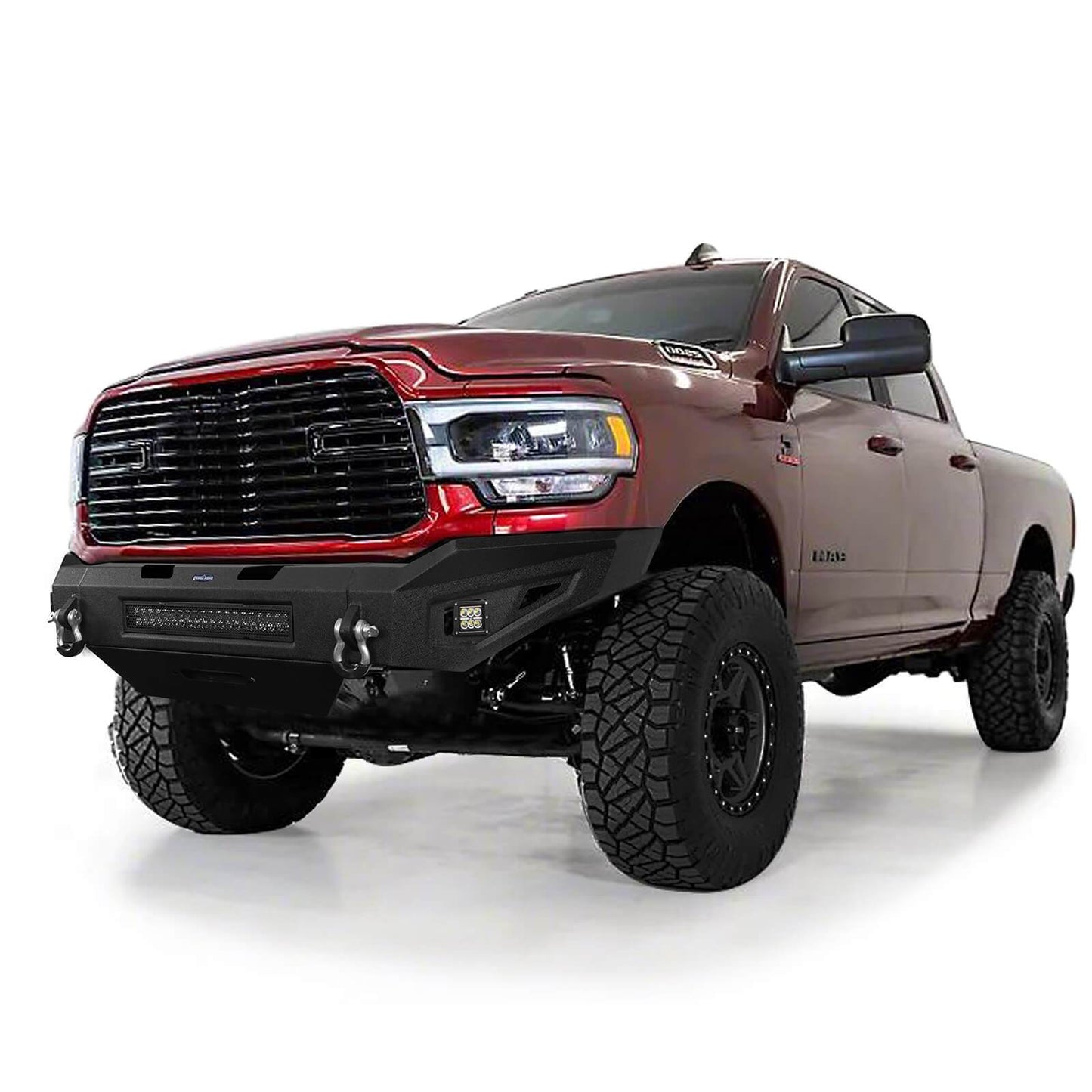 Full Width Front Bumper w/Winch Plate & LED Light Bar(19-24 Ram 2500)-LandShaker