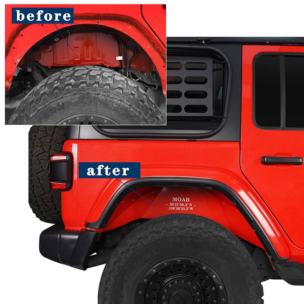 Rear Inner Fender Liners(18-24 Jeep Wrangler JL)-LandShaker