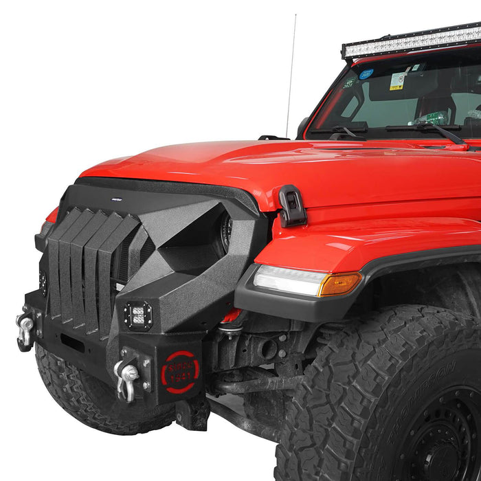 Stubby Mad Max Front Bumper w/Winch plate(20-24 Jeep Gladiator JT)-LandShaker