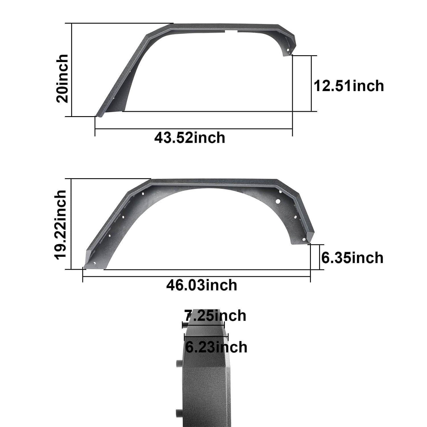 Fender Flares / Front Inner Fender Liners/ Rear Inner Fender Liners(07-18 Jeep Wrangler JK)-LandShaker