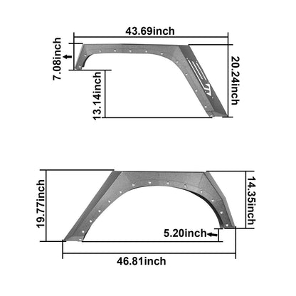 Armour Style Fender Flares(07-18 Jeep Wrangler JK)-LandShaker