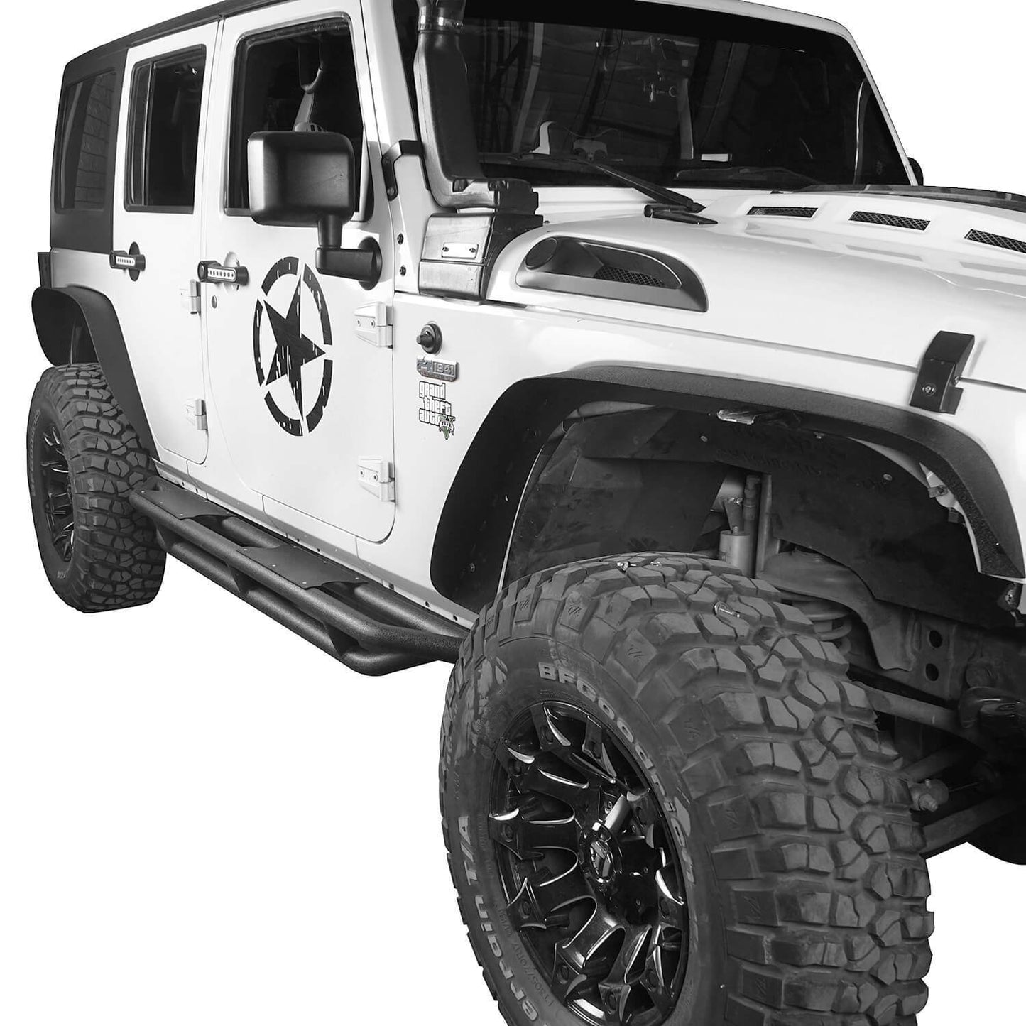 Front & Rear Fender Flares Kit(07-18 Jeep Wrangler JK)-LandShaker