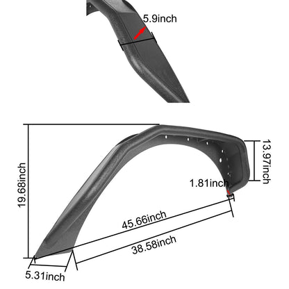 Flux Tubular Fender Flares / Front Inner Fender Liners / Rear Inner Fender Liners(07-18 Jeep Wrangler JK)-LandShaker