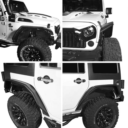 Flux Tubular Fender Flares / Front Inner Fender Liners / Rear Inner Fender Liners(07-18 Jeep Wrangler JK)-LandShaker