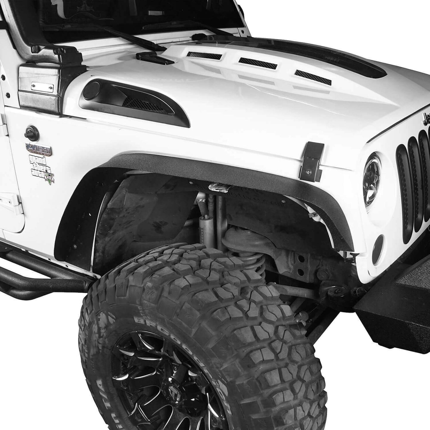 Flat Fender Flares / Front Inner Fender Liners / Rear Inner Fender Liners(07-18 Jeep Wrangler JK)-LandShaker