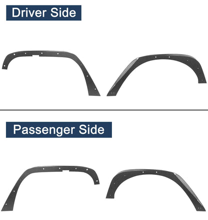 Flat Fender Flares / Front Inner Fender Liners / Rear Inner Fender Liners(07-18 Jeep Wrangler JK)-LandShaker