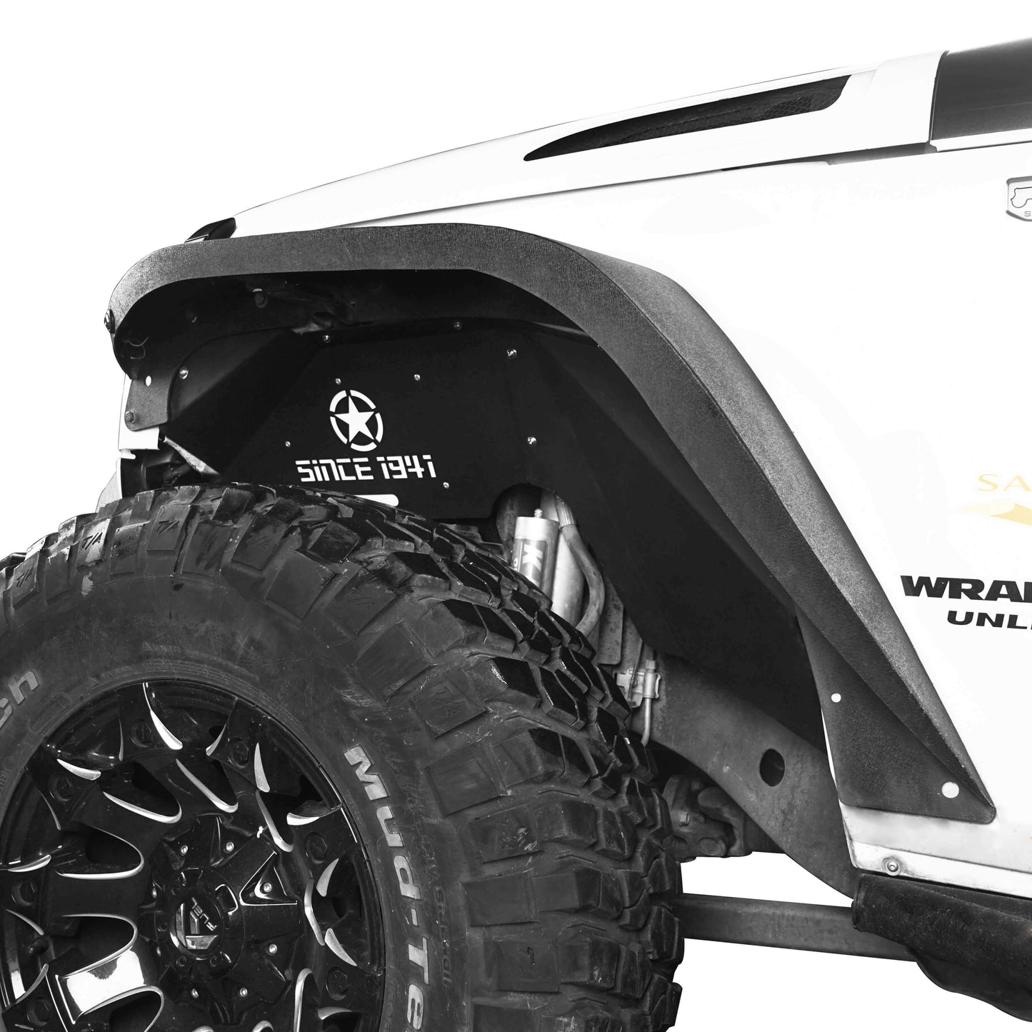 Flat Fender Flares / Front Inner Fender Liners / Rear Inner Fender Liners(07-18 Jeep Wrangler JK)-LandShaker