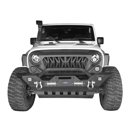 Black Steel Front Skid Plate(07-18 Jeep Wrangler JK)-LandShaker