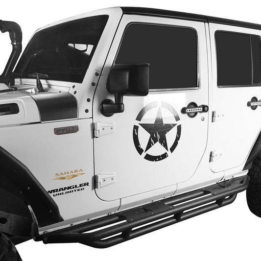 Star Side Steps Running Boards(07-18 Jeep Wrangler JK 4 Door)-LandShaker