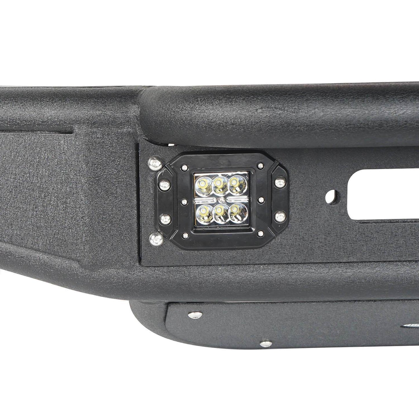 Stubby Tube Front Bumper w/Winch Plate & LED Spotlights(07-18 Jeep Wrangler JK)-LandShaker