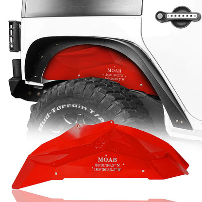 Vivid Red Front Inner Fender Liners / Rear Inner Fender Liners Kit(07-18 Jeep Wrangler JK)-LandShaker