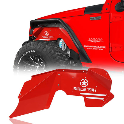 Vivid Red Front Inner Fender Liners / Rear Inner Fender Liners Kit(07-18 Jeep Wrangler JK)-LandShaker