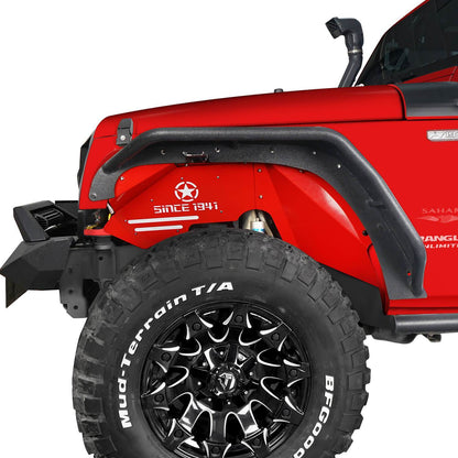 Vivid Red Front Inner Fender Liners / Rear Inner Fender Liners Kit(07-18 Jeep Wrangler JK)-LandShaker