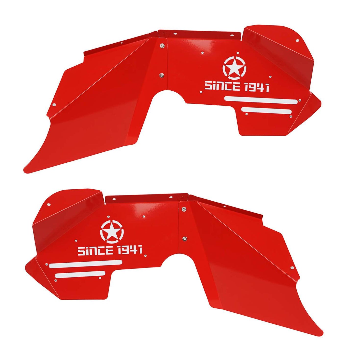 Vivid Red Front Inner Fender Liners / Rear Inner Fender Liners Kit(07-18 Jeep Wrangler JK)-LandShaker