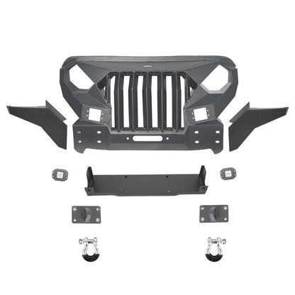 Front Bumper with Mad Max Grill(20-25 Jeep Gladiator JT & 18-25 Jeep Wrangler JL)-LandShaker