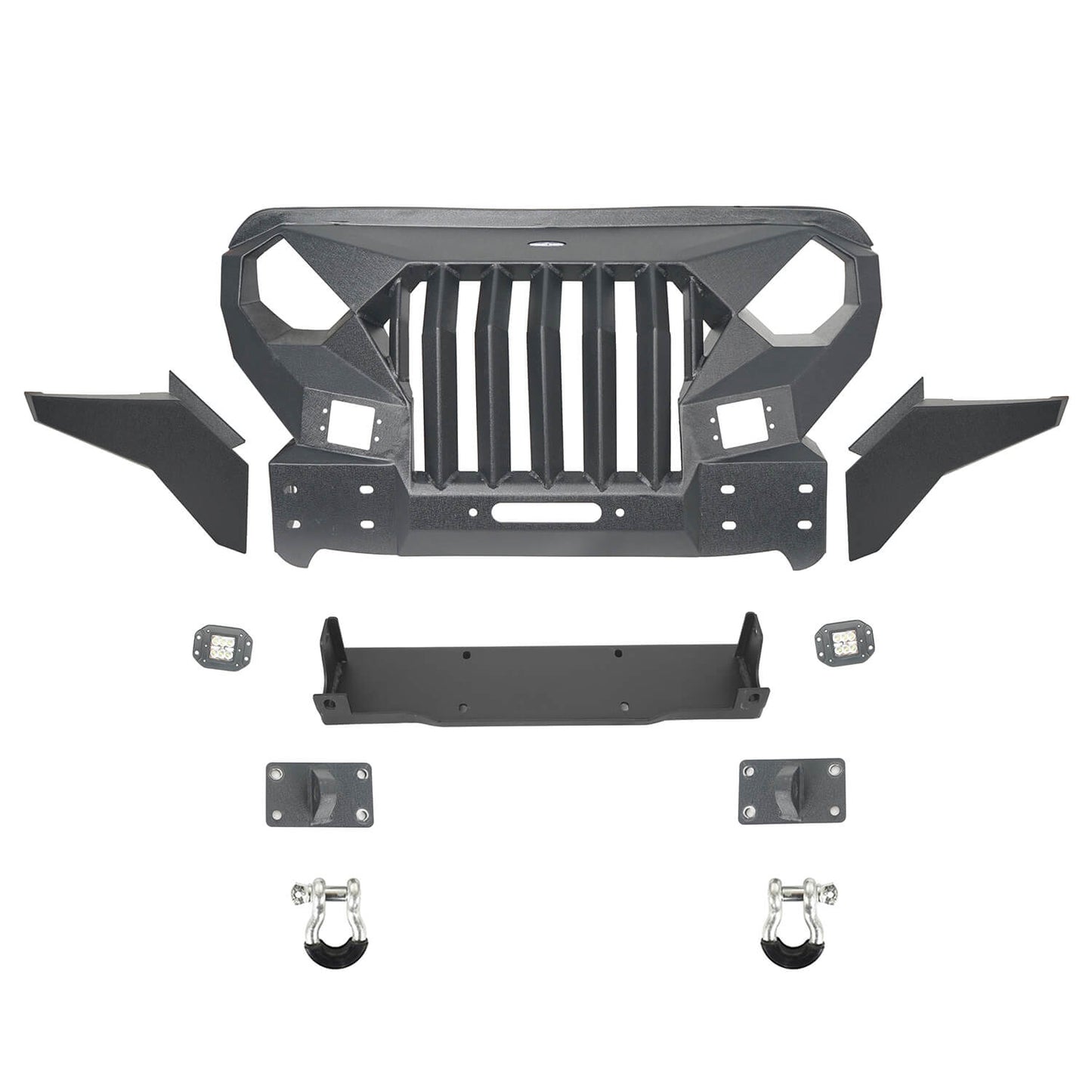 Mad Max Front Bumper & Rear Bumper w/Tire Carrier(18-24 Jeep Wrangler JL)-LandShaker