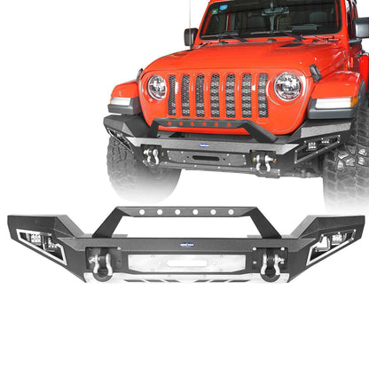 Full Width Front Bumper w/Winch Plate(18-24 Jeep Wrangler JL)-LandShaker