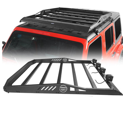 Hard Top Roof Rack Cargo Carrier Basket(18-24 Jeep Wrangler JL 4 Doors)-LandShaker