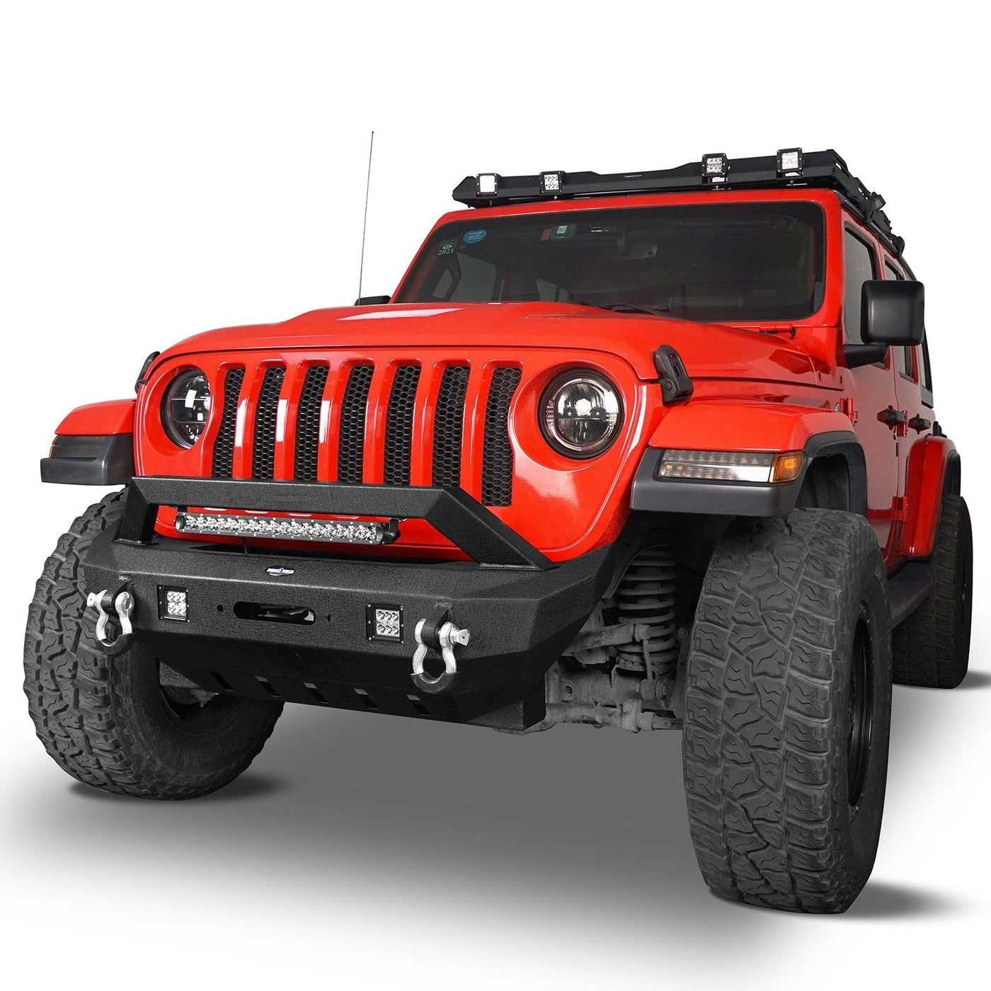 Jeep JL Front Bumper w/LED light for Jeep Wrangler JL&20-24 Gladiator ...