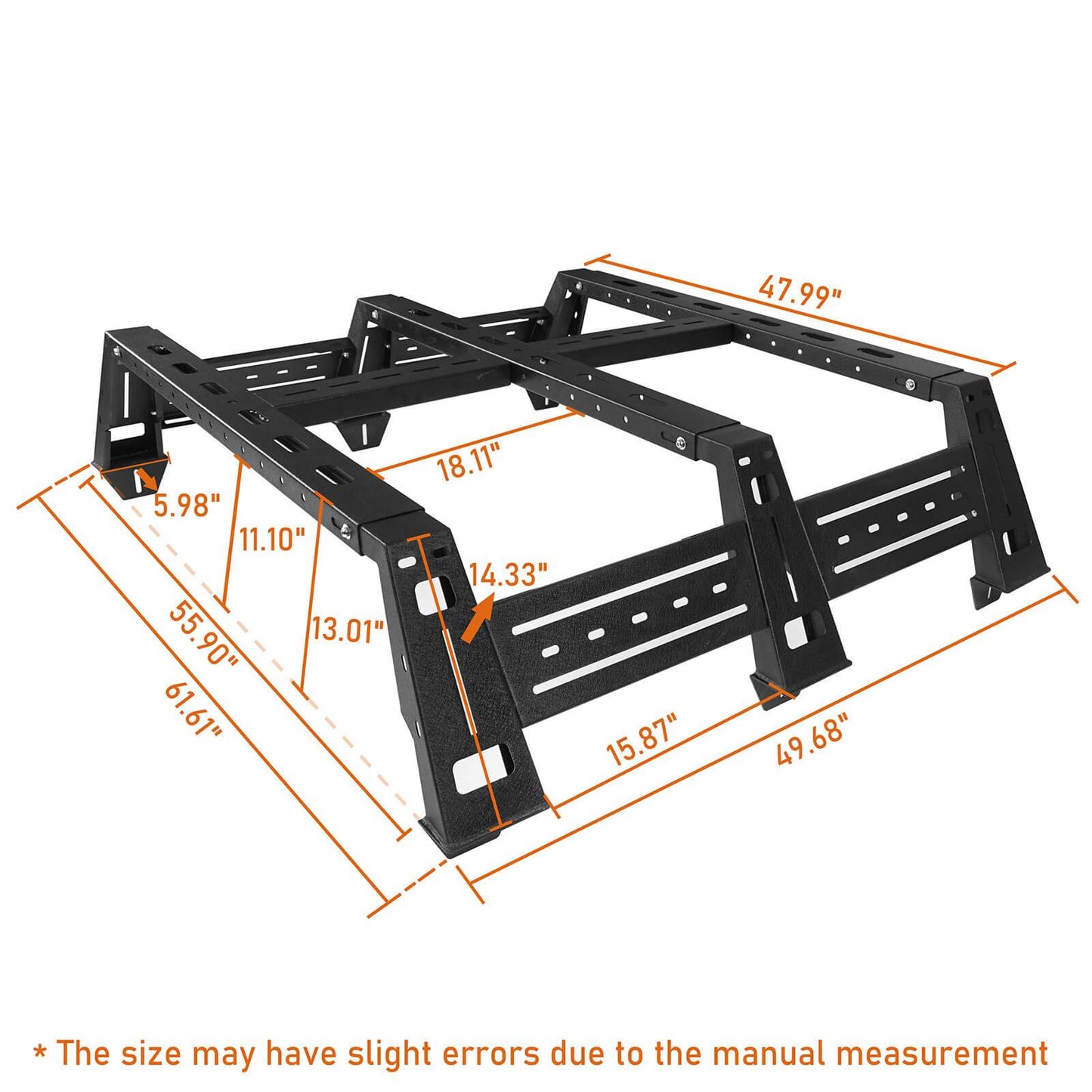 13 Inch High Bed Rack(20-24 Jeep Gladiator JT)-LandShaker