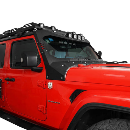 Mad Max Front Bumper w/Wings & Windshield Frame Cover(18-24 Jeep Wrangler JL & Gladiator JT(Excluding Mojave))-LandShaker