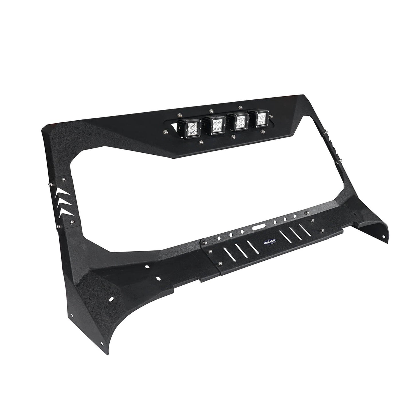 Mad Max Front Bumper w/Wings & Windshield Frame Cover(18-24 Jeep Wrangler JL & Gladiator JT(Excluding Mojave))-LandShaker