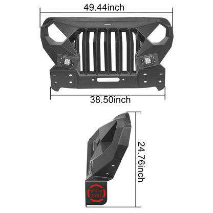 Front Bumper w/Mad Max Grill(18-25 Jeep Wrangler JL)-LandShaker