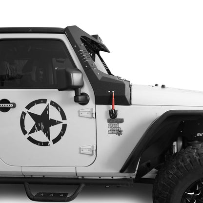 Mad Max Front Bumper w/Steel Grille Guard & Windshield Frame Cover(07-18 Jeep Wrangler JK)-LandShaker